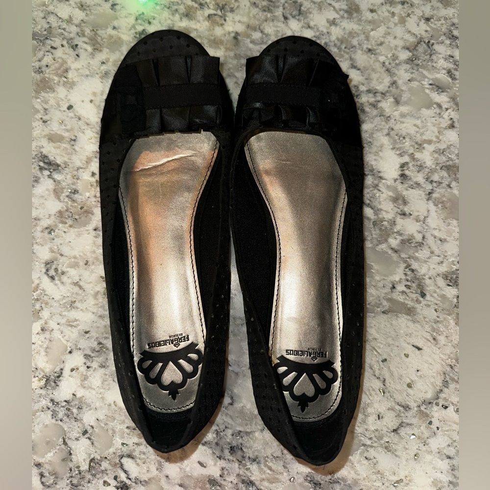 Fergalicious Black Loafers with Metallic Insole